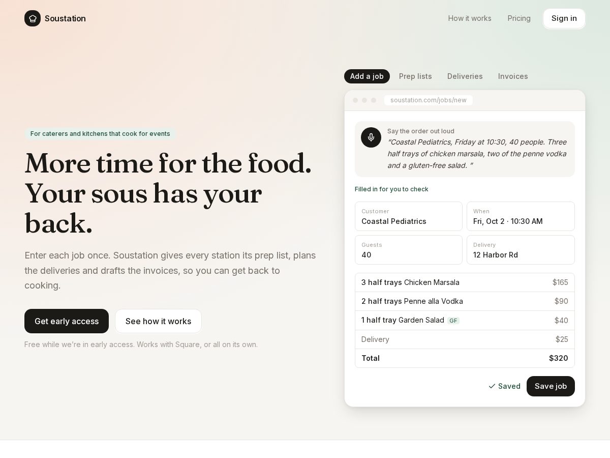 Landing-page snapshot of soustation.com