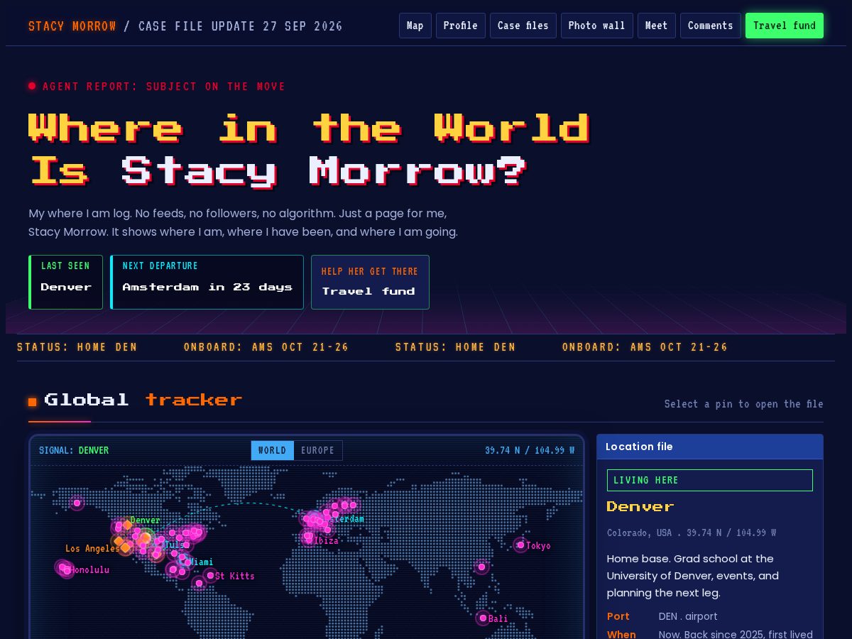 Landing-page snapshot of stacymorrow.world