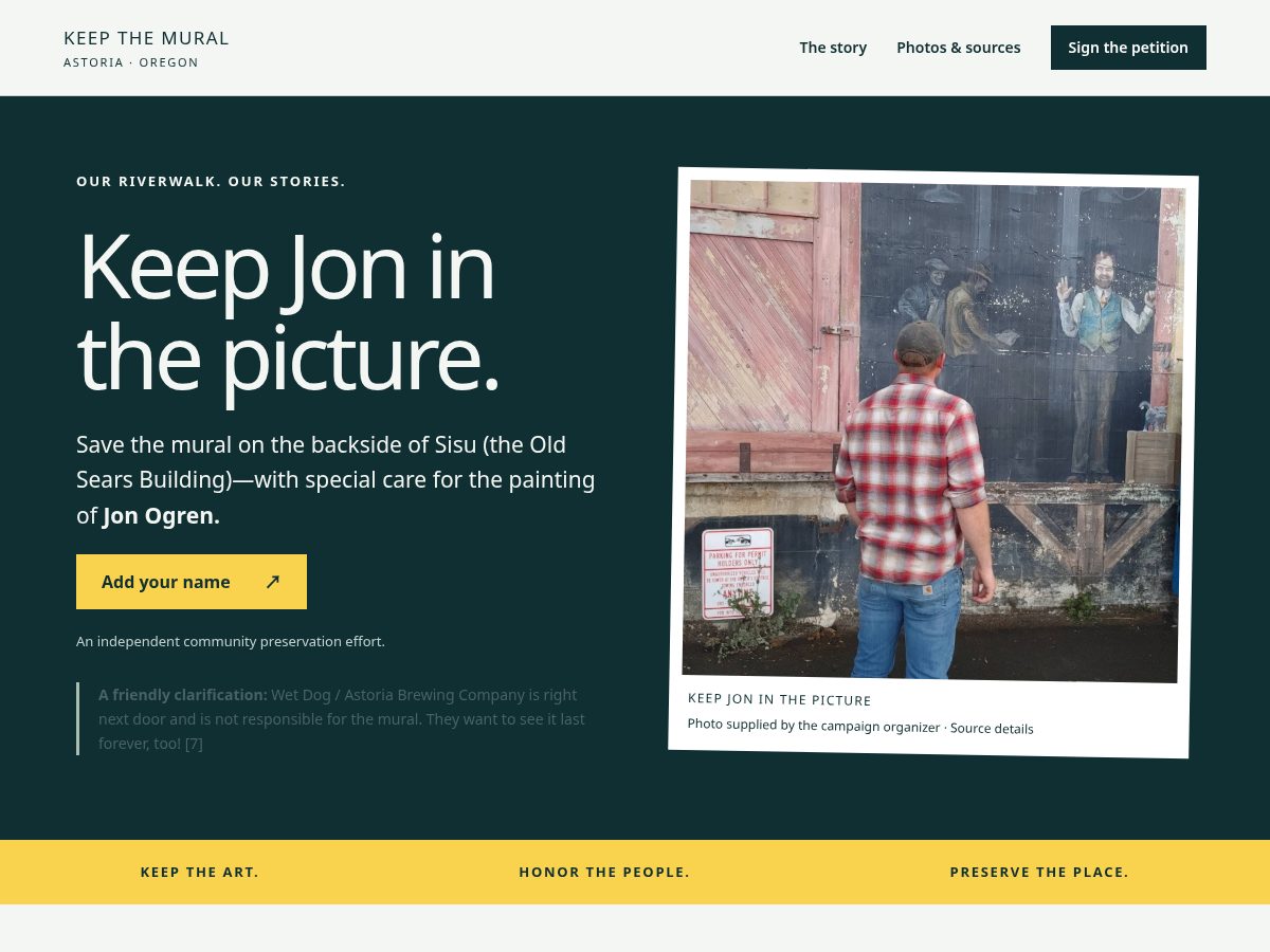 Landing-page snapshot of stillinthepicture.org