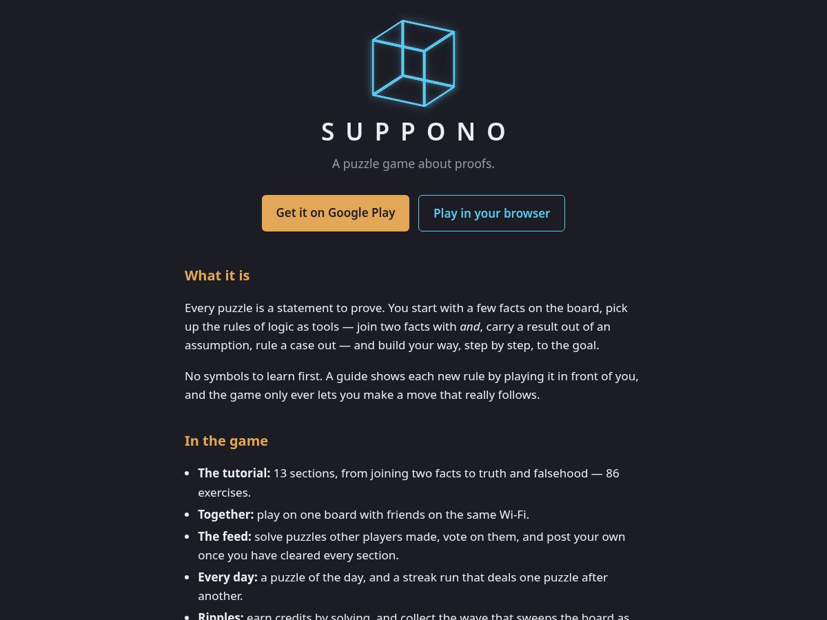 Landing-page snapshot of suppono.com