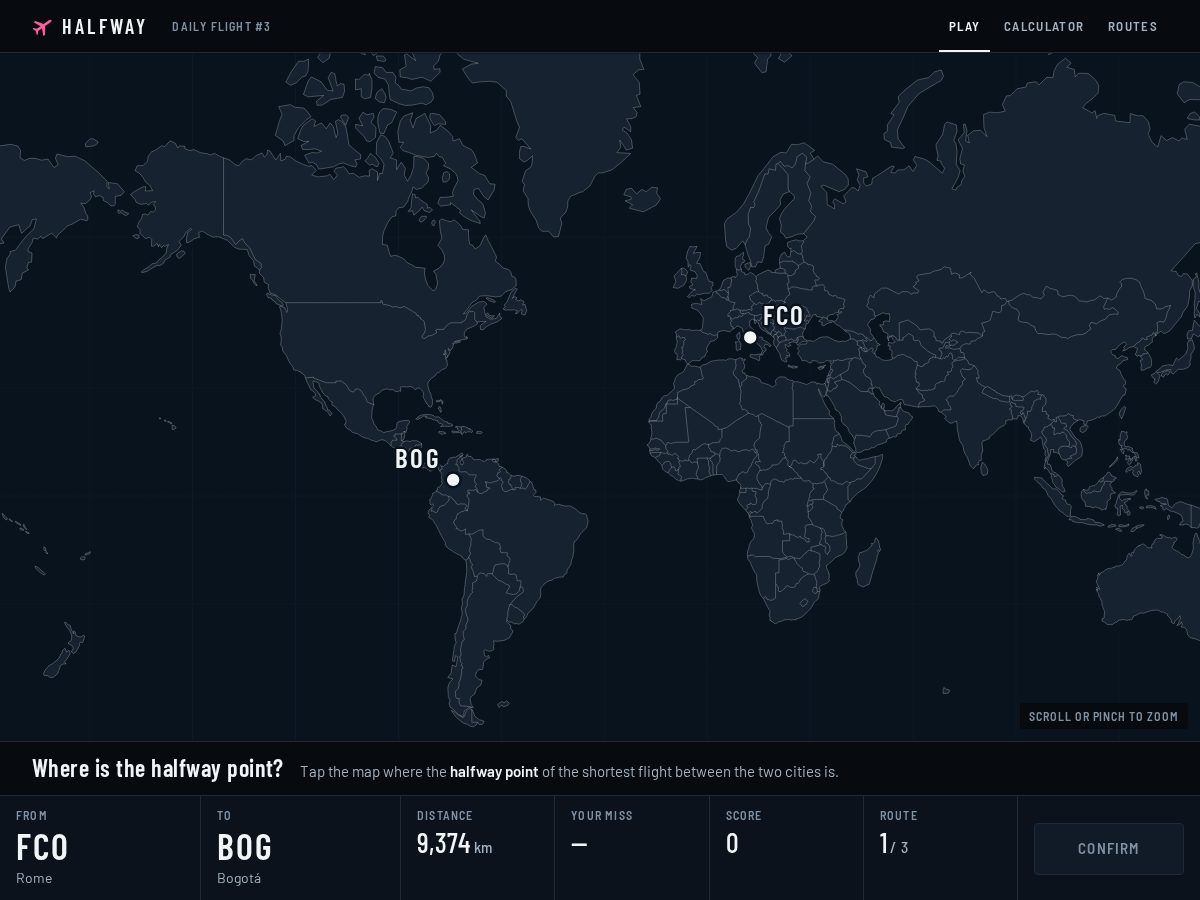 Landing-page snapshot of thehalfwaygame.com