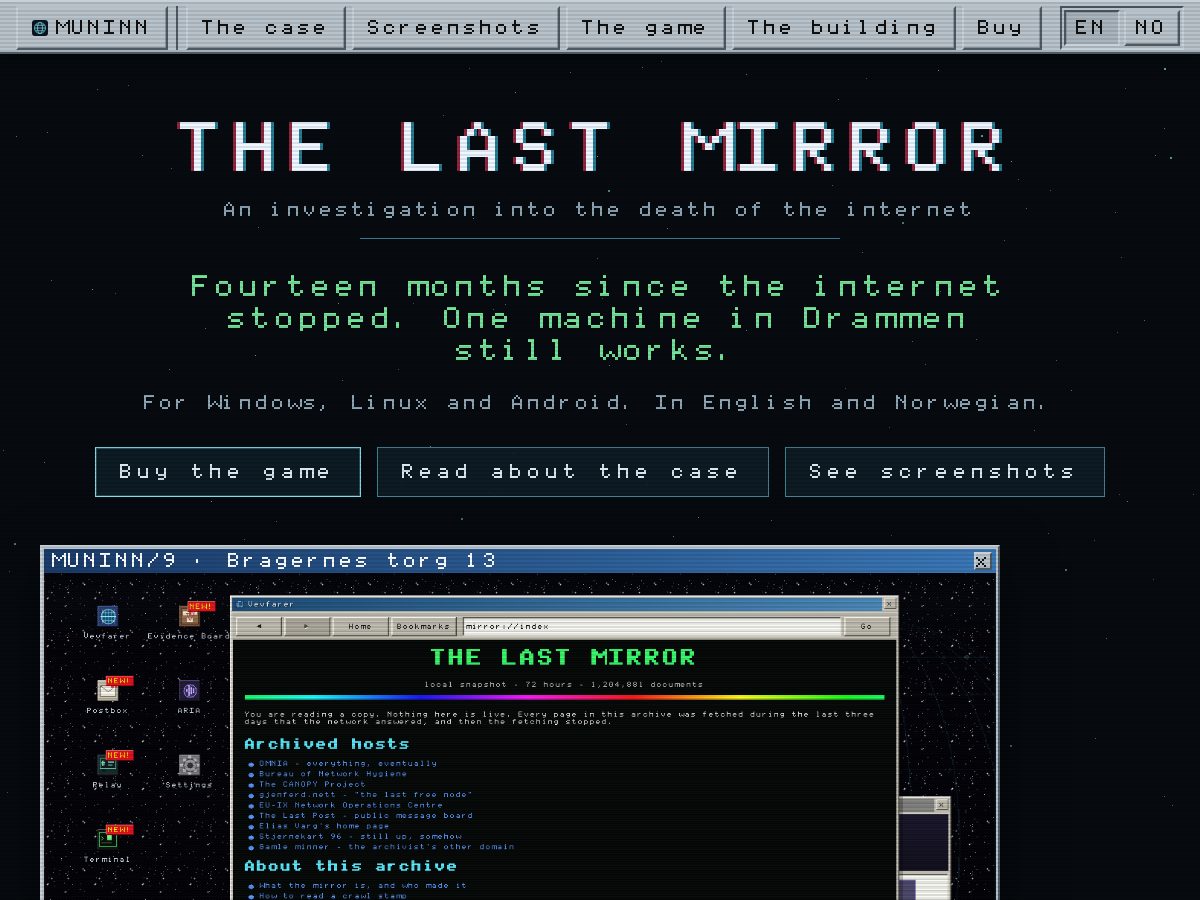 Landing-page snapshot of thelastmirror.com