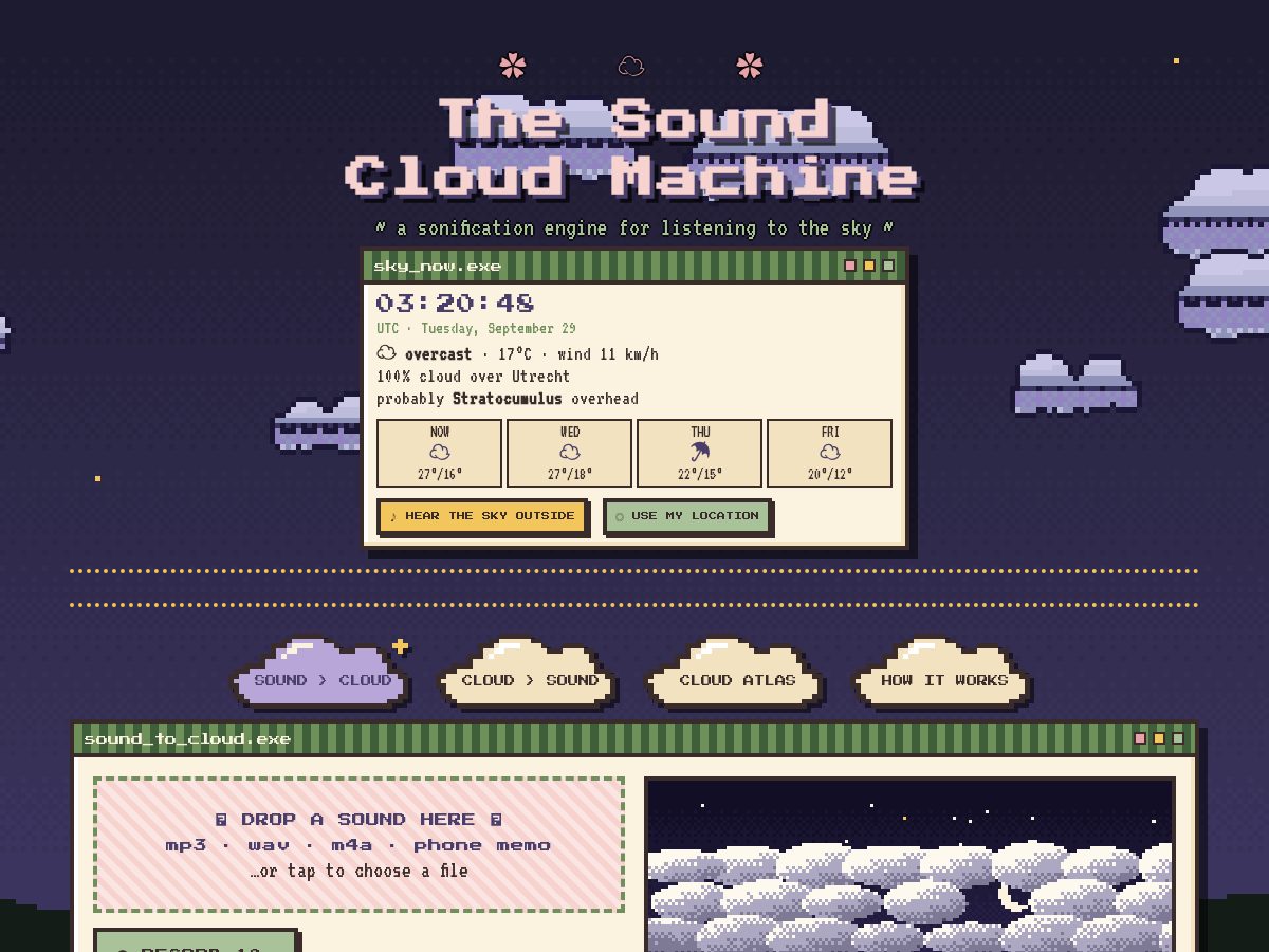 Landing-page snapshot of thesoundcloudmachine.com