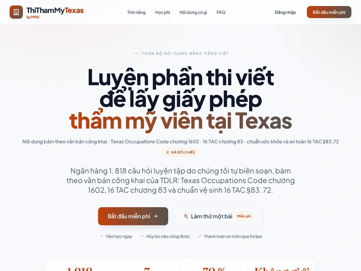 Landing-page snapshot of thithammytexas.com