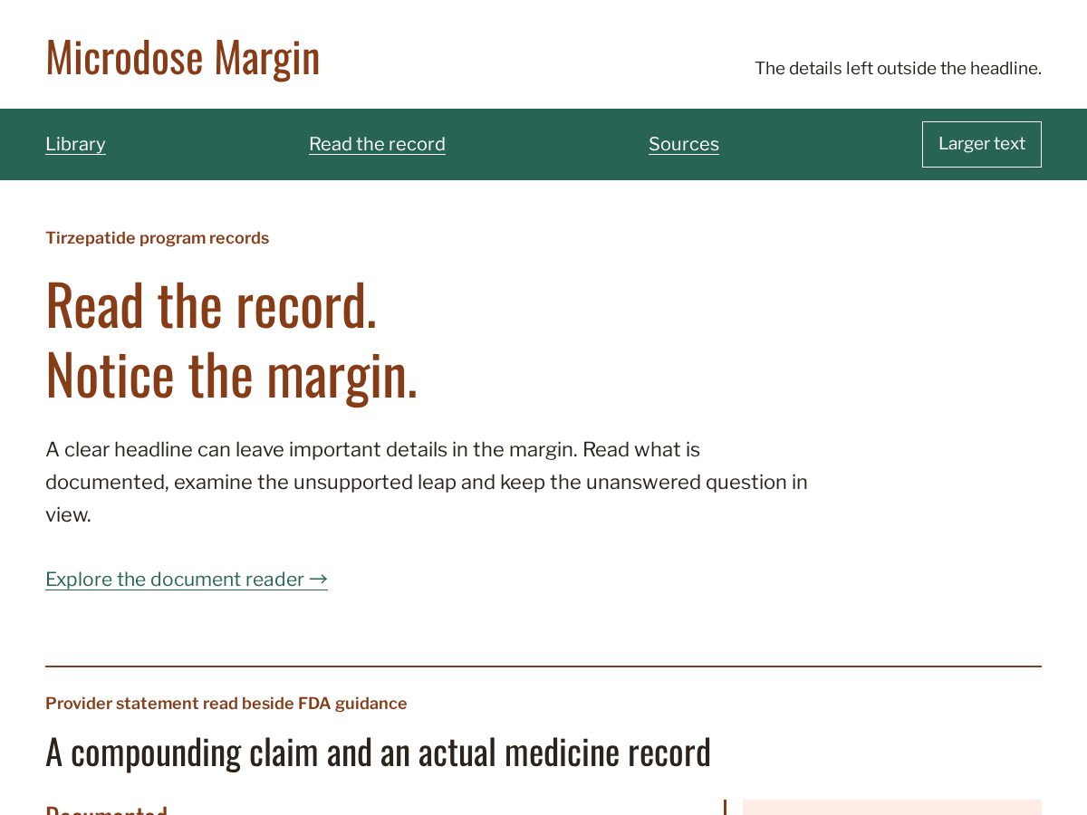 Landing-page snapshot of tirzepatidemicrodosingguide.com