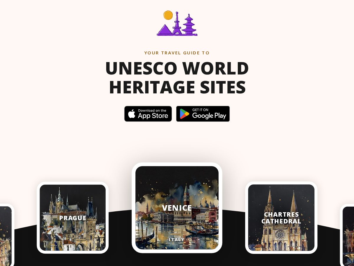 Landing-page snapshot of unesco-travel-guide.com