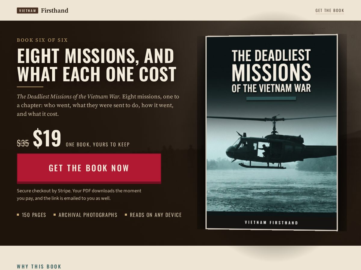 Landing-page snapshot of vietnamfirsthand.com