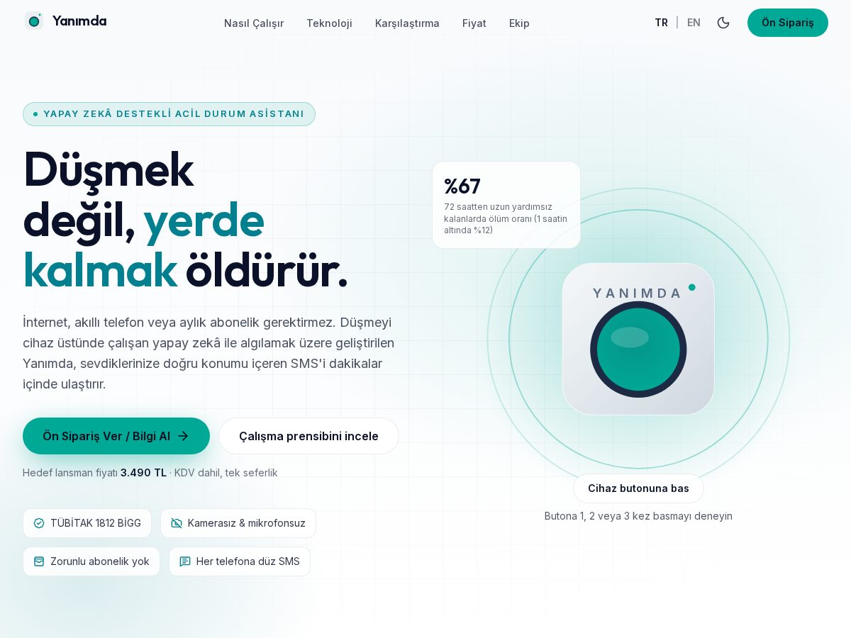 Landing-page snapshot of yasamyanimda.xyz