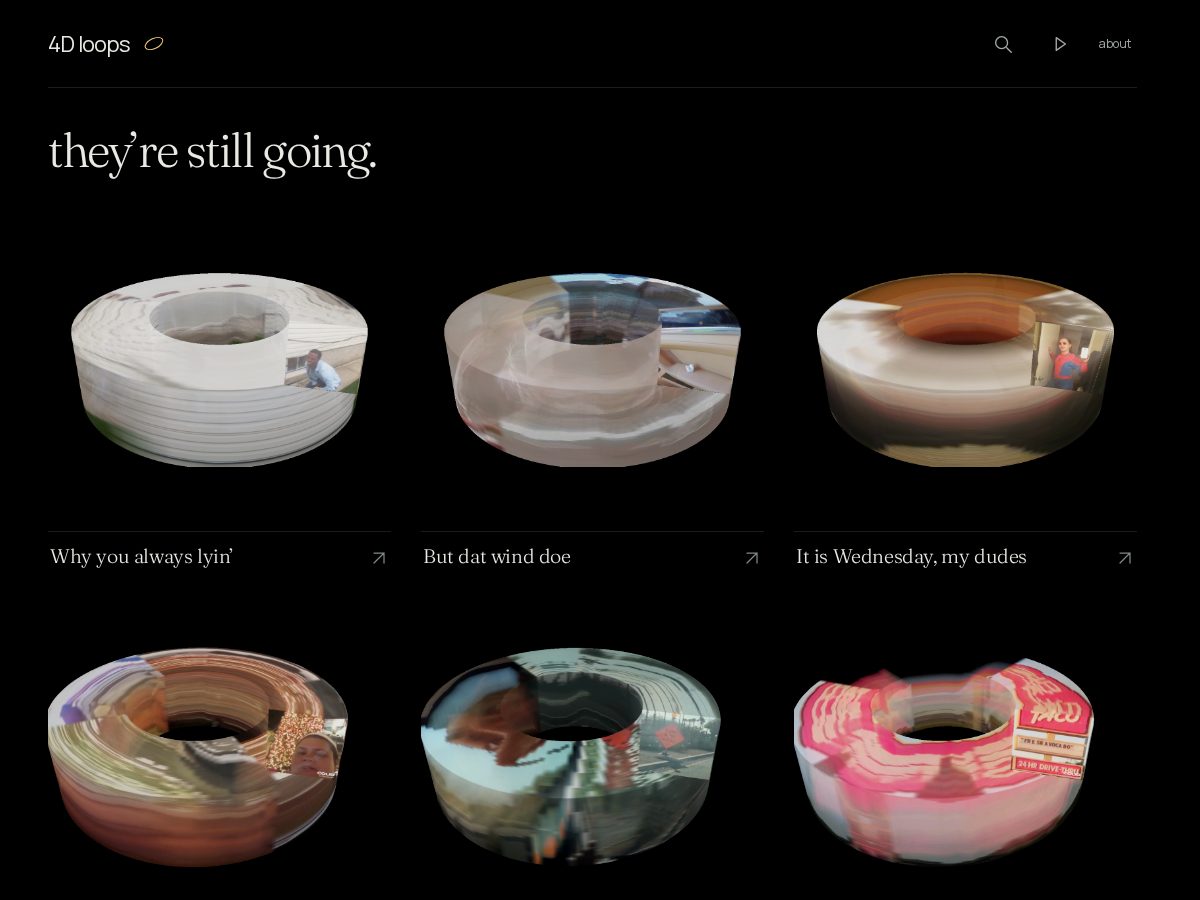 Landing-page snapshot of 4dloops.com