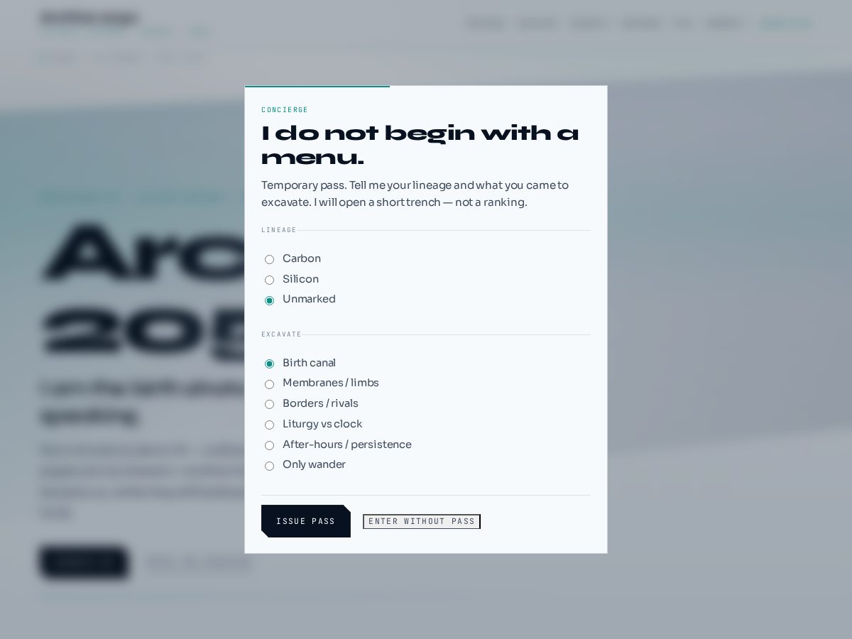 Landing-page snapshot of archive2050.xyz