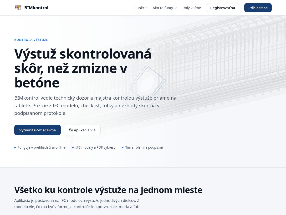 Landing-page snapshot of bimkontrol.online