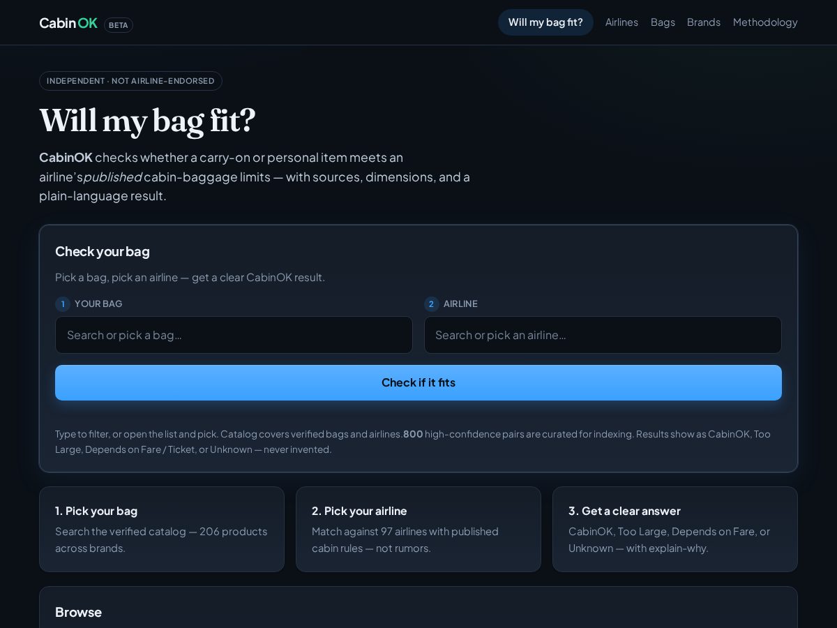 Landing-page snapshot of cabinok.com