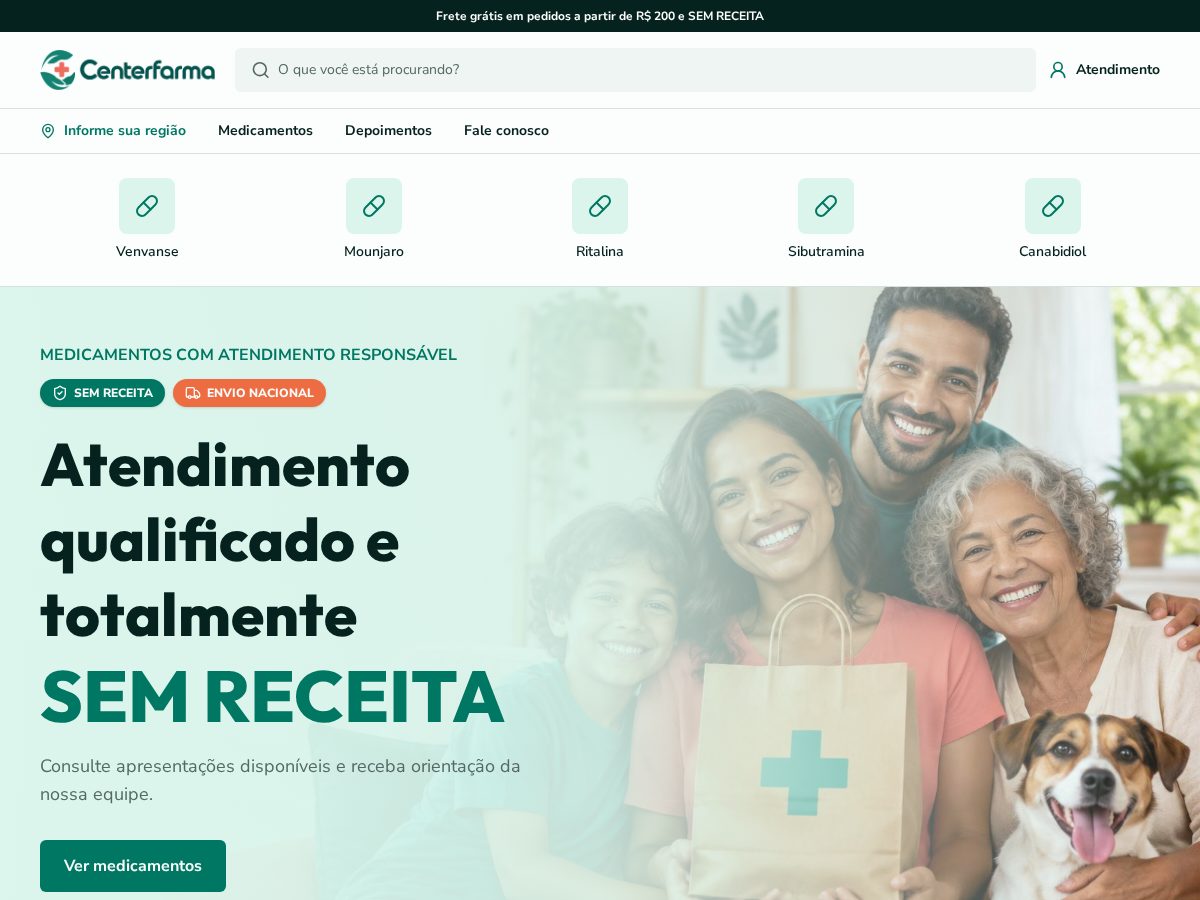 Landing-page snapshot of centerfarma.life