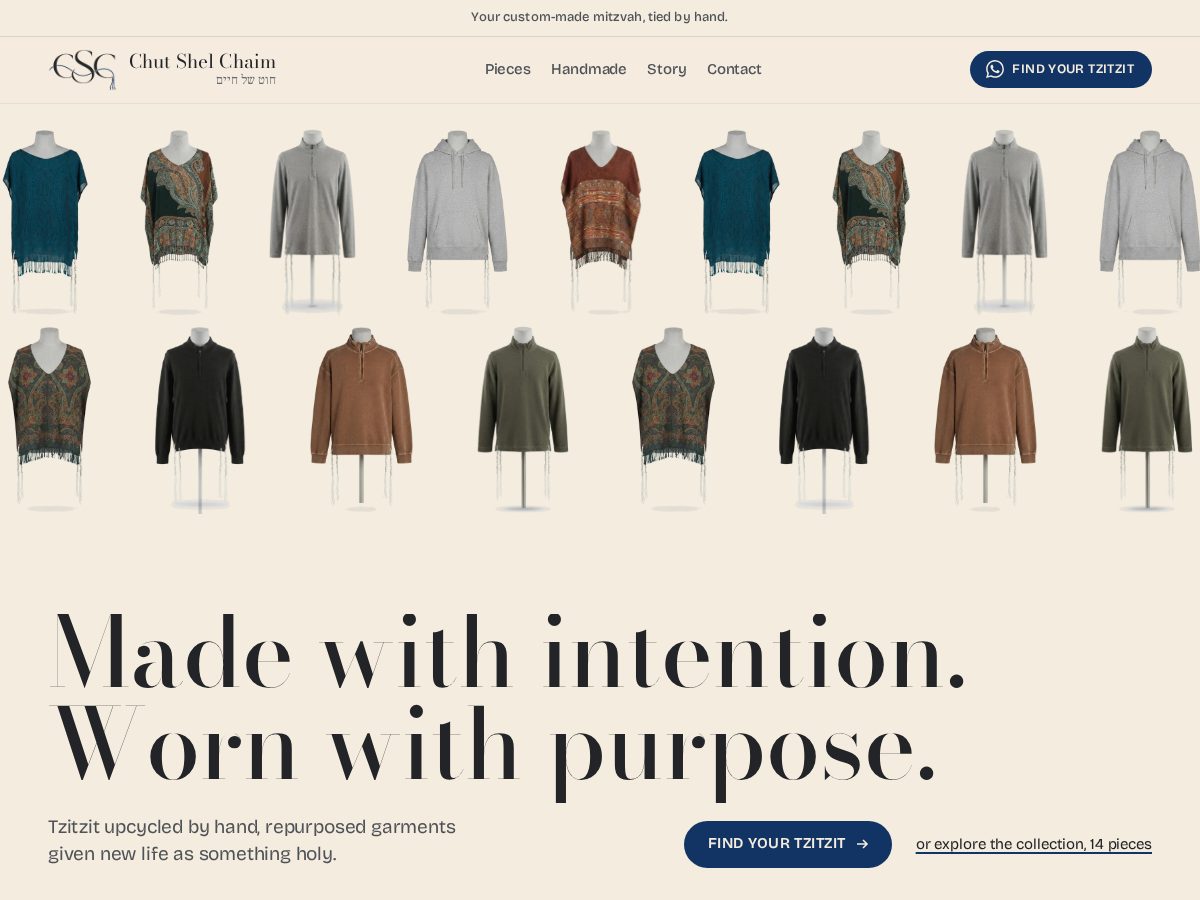 Landing-page snapshot of chutshelchaim.com