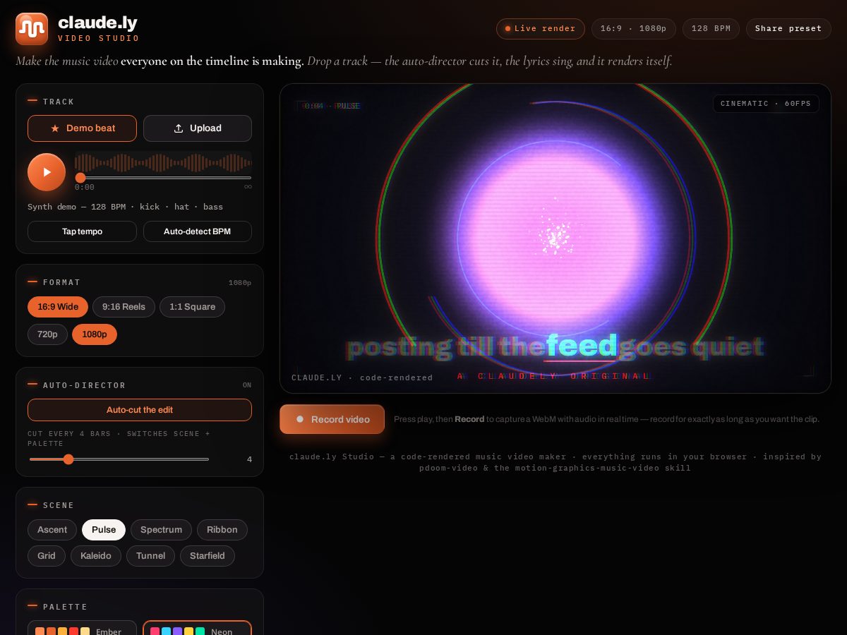 Landing-page snapshot of claudelysol.com