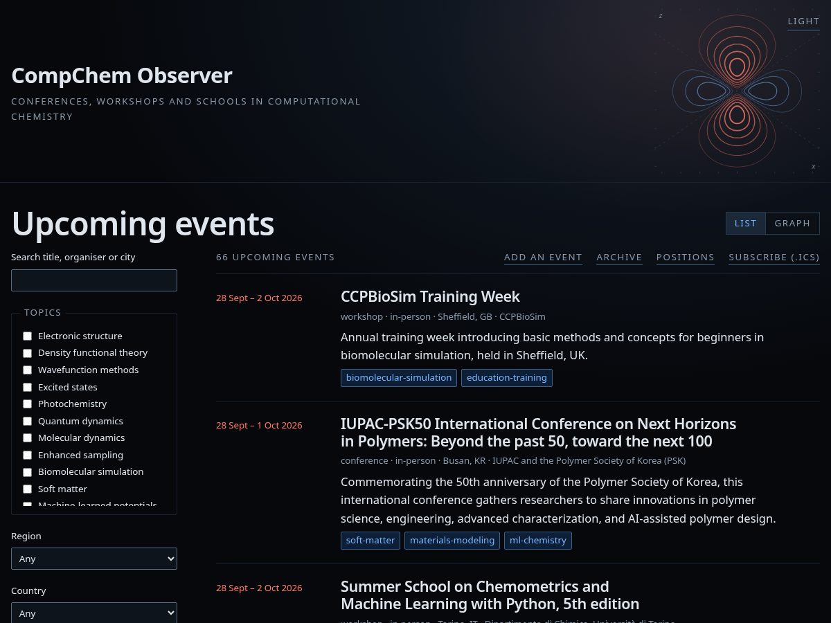 Landing-page snapshot of compchem.observer