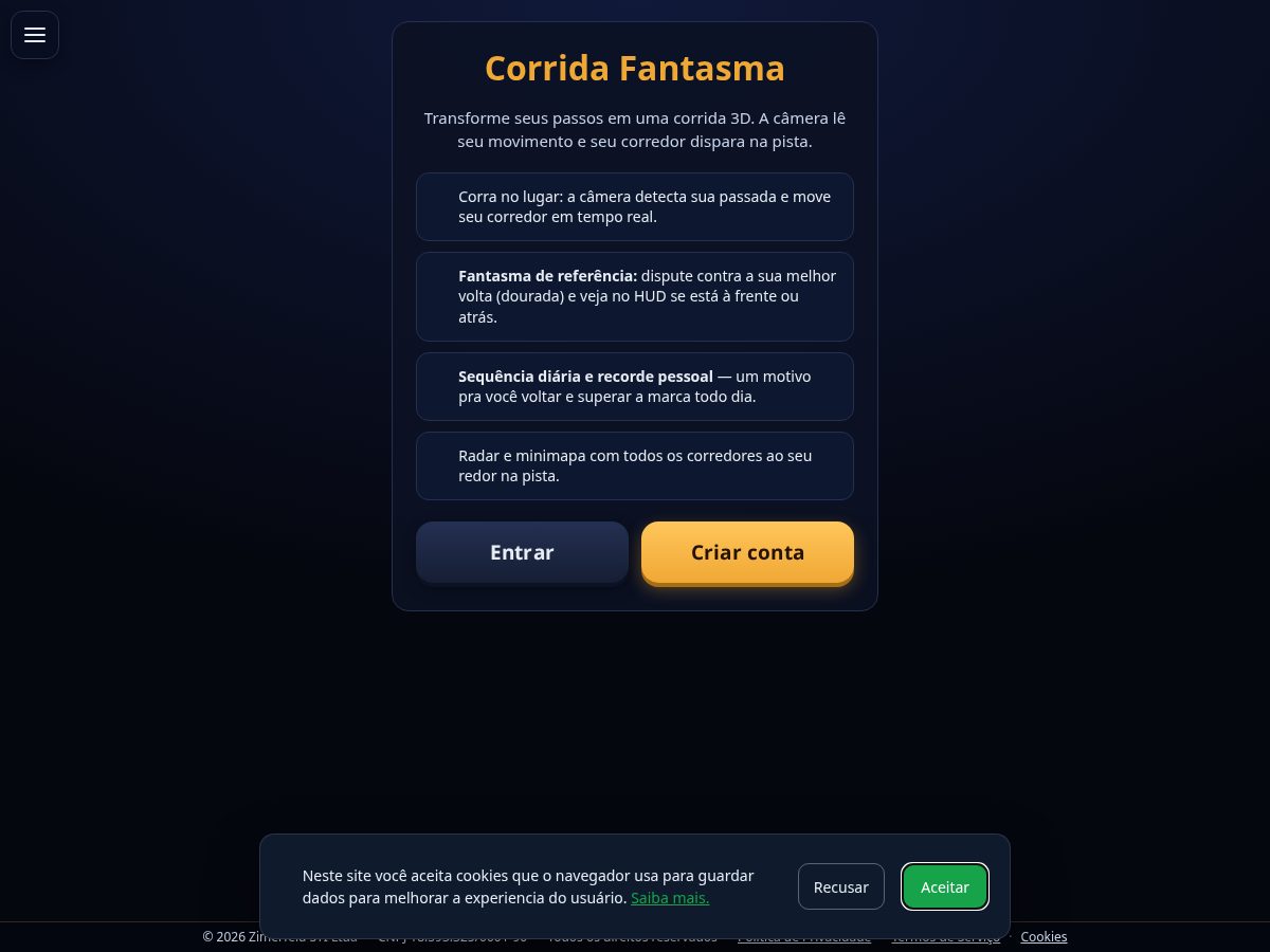 Landing-page snapshot of corridafantasma.com