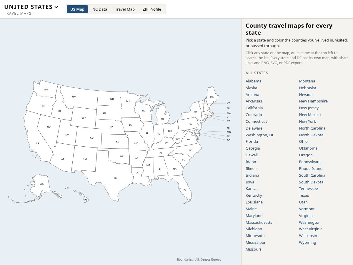 Landing-page snapshot of countycounter.com