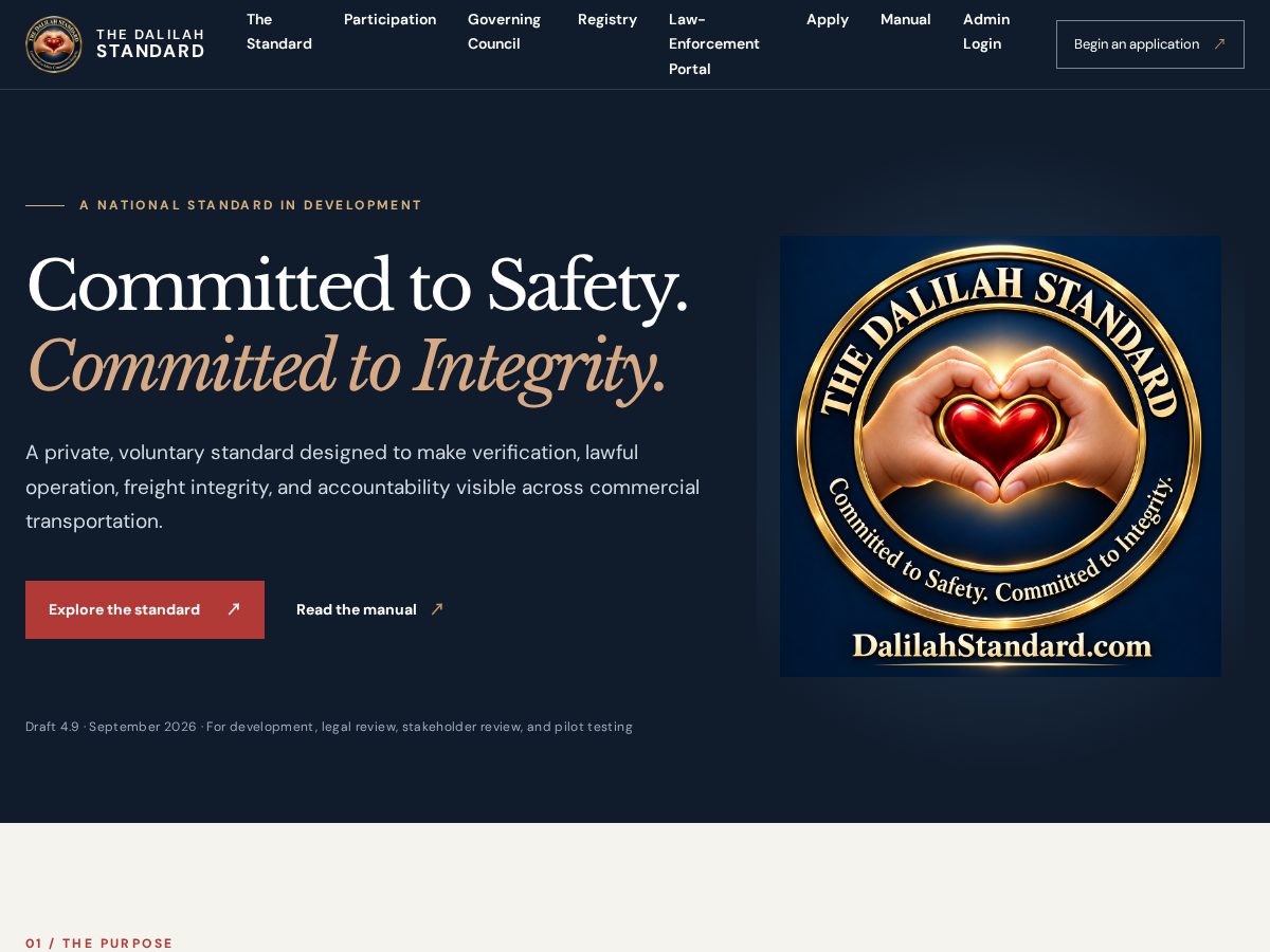 Landing-page snapshot of dalilahstandard.com