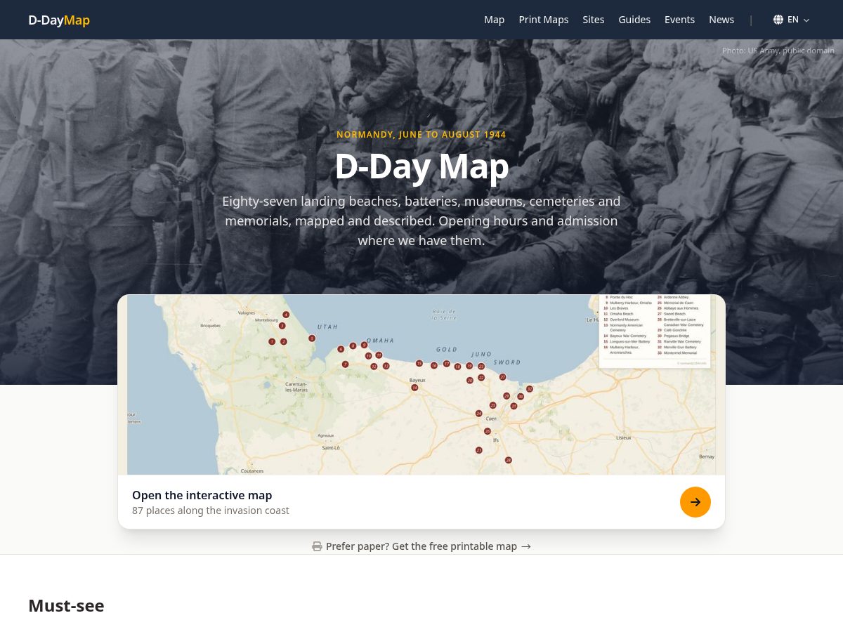 Landing-page snapshot of ddaymap.info