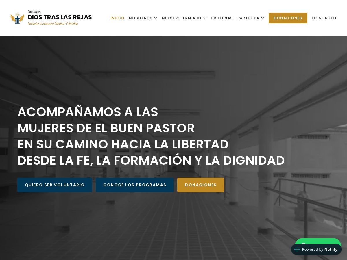 Landing-page snapshot of diostraslasrejas.lat