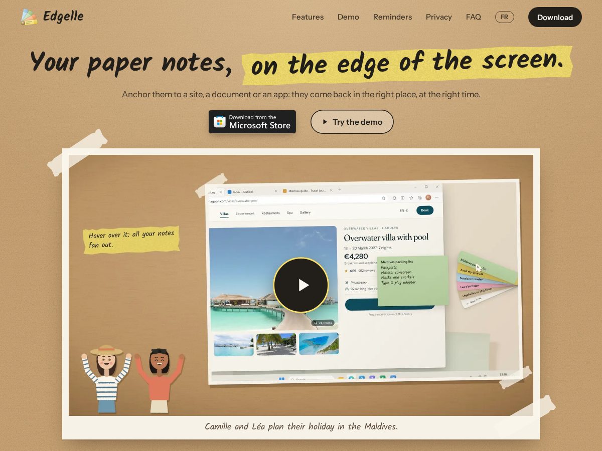 Landing-page snapshot of edgelle.com