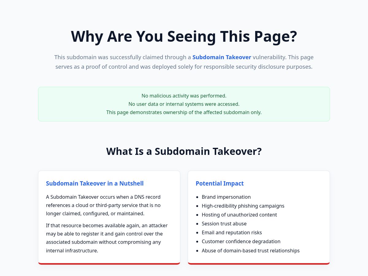 Landing-page snapshot of edt04.net