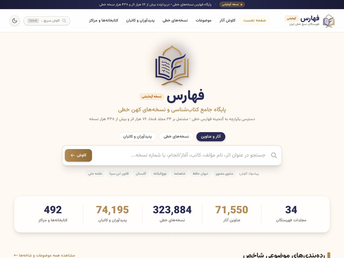 Landing-page snapshot of fahares.net