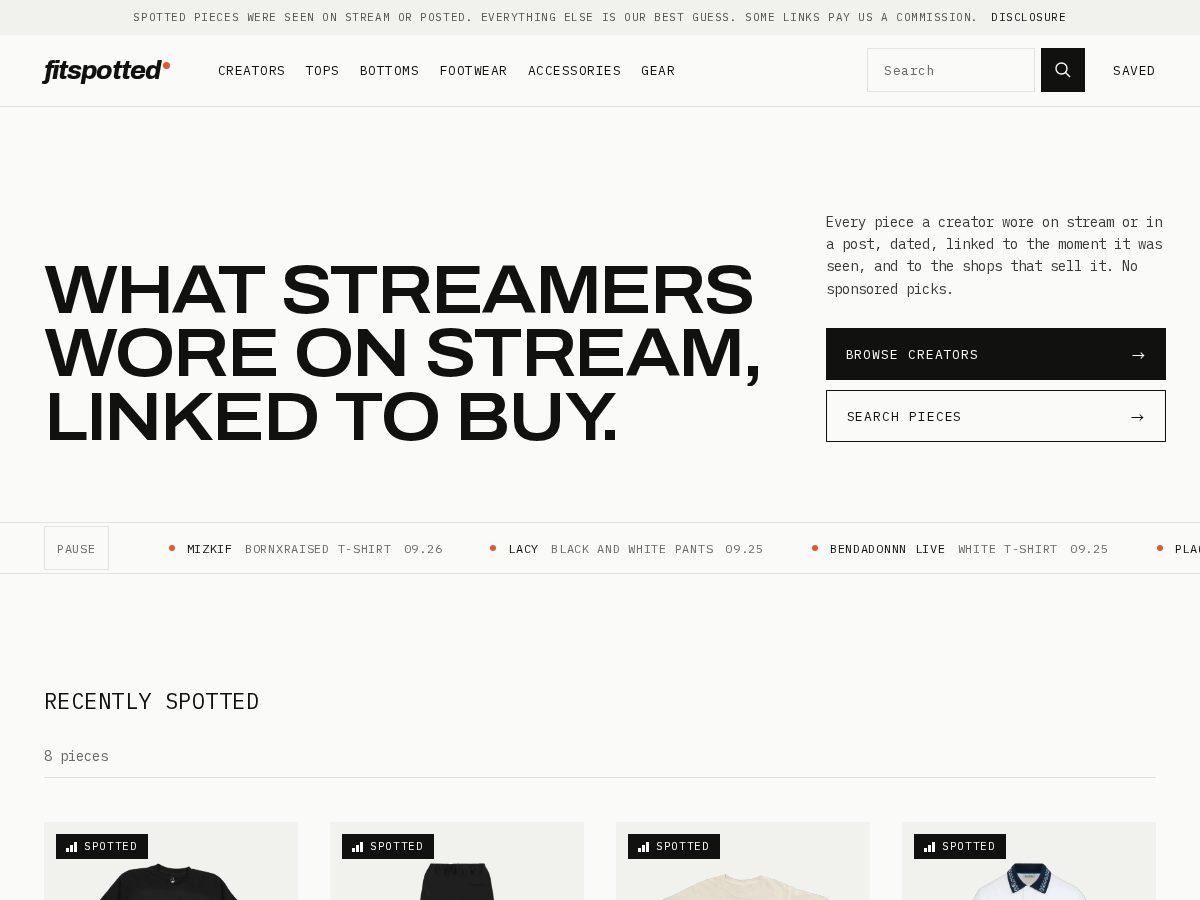 Landing-page snapshot of fitspotted.com