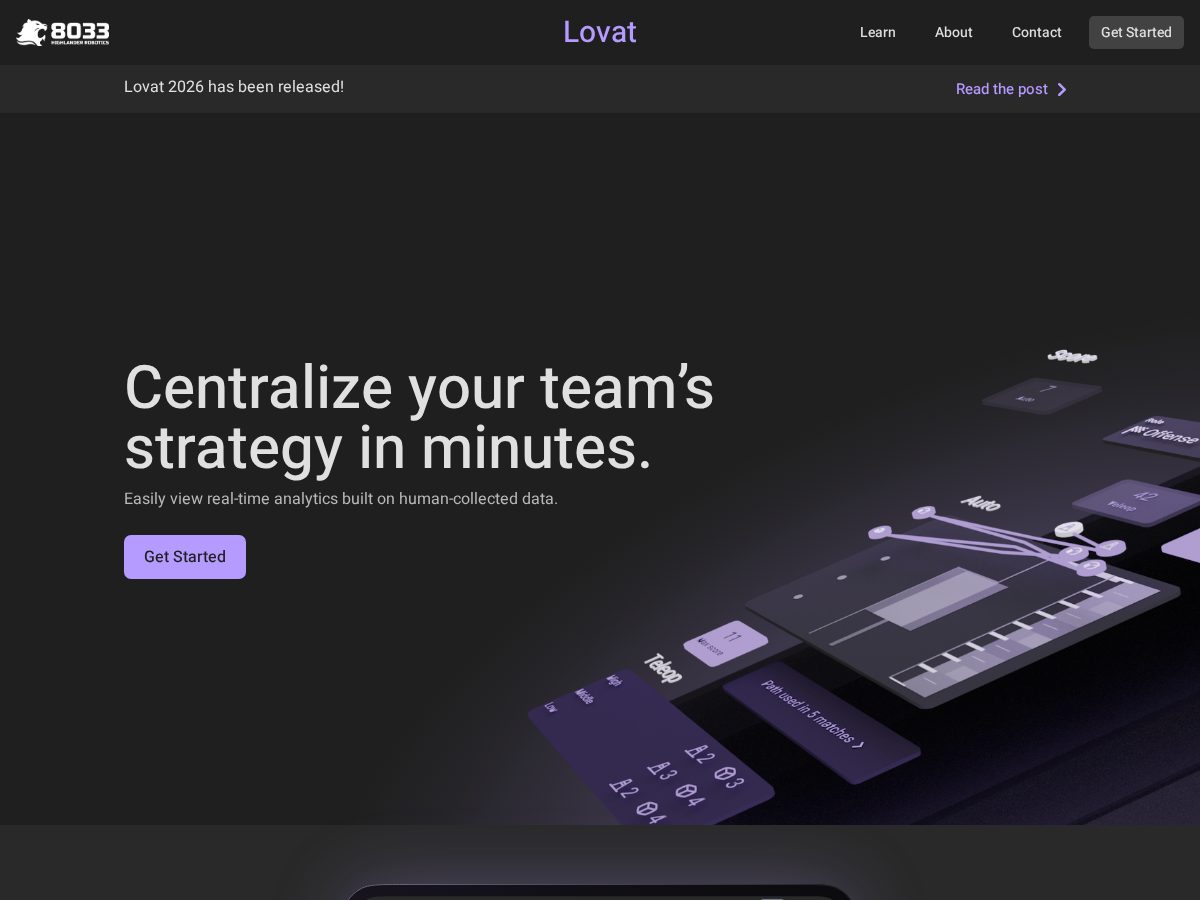 Landing-page snapshot of frcscouting.org