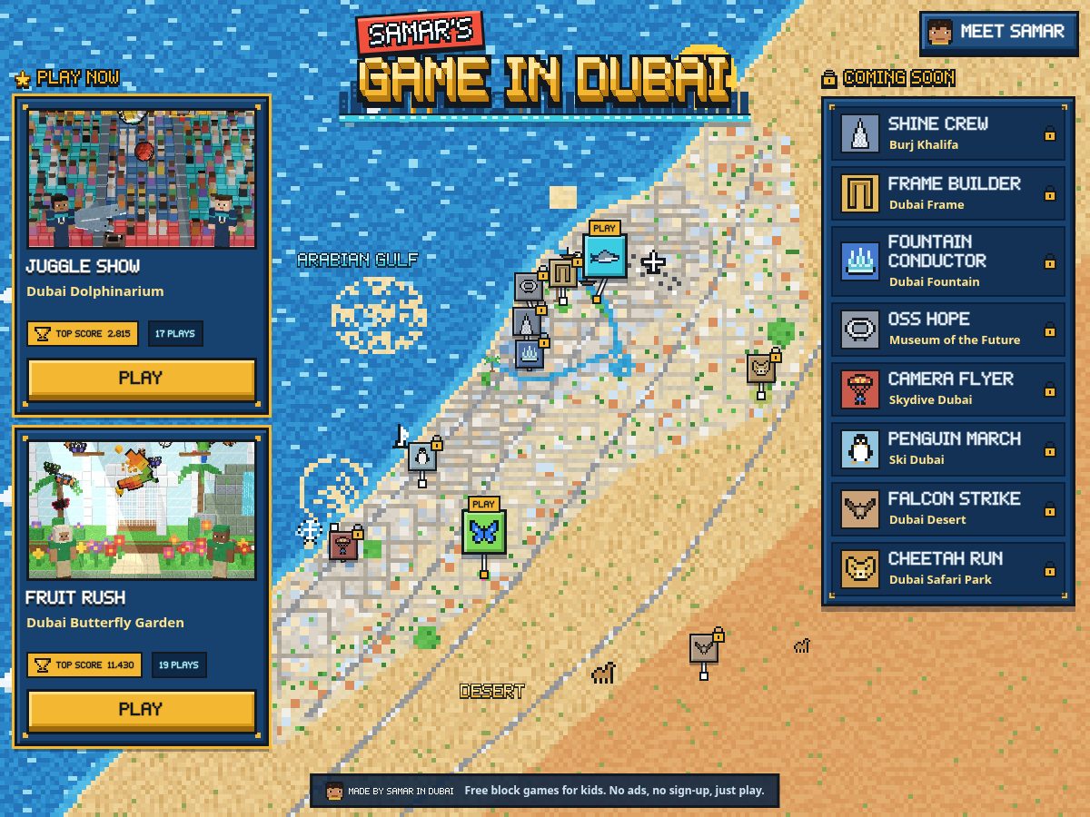 Landing-page snapshot of gameindubai.com