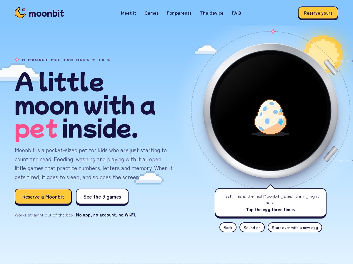 Landing-page snapshot of getmoonbit.com