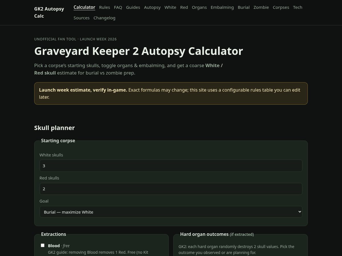 Landing-page snapshot of gk2autopsy.com