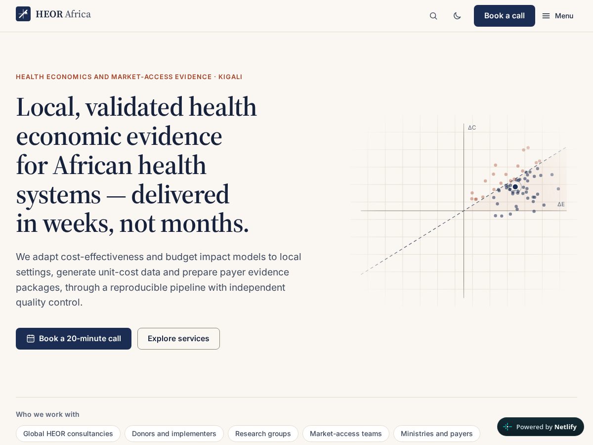 Landing-page snapshot of heorafrica.com