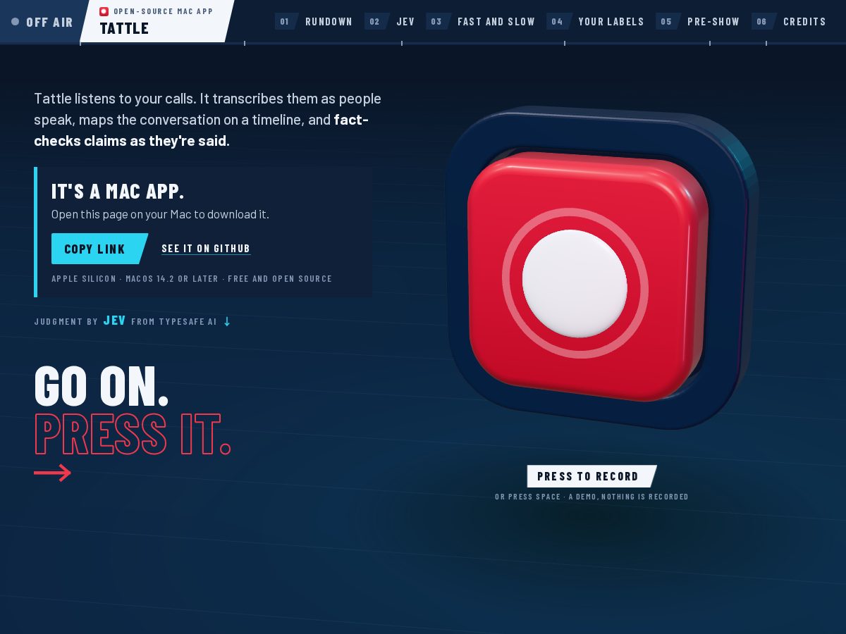 Landing-page snapshot of hey-tattle.com