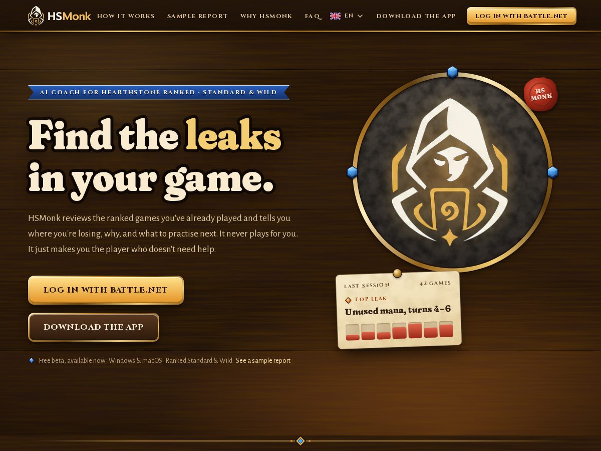 Landing-page snapshot of hsmonk.com