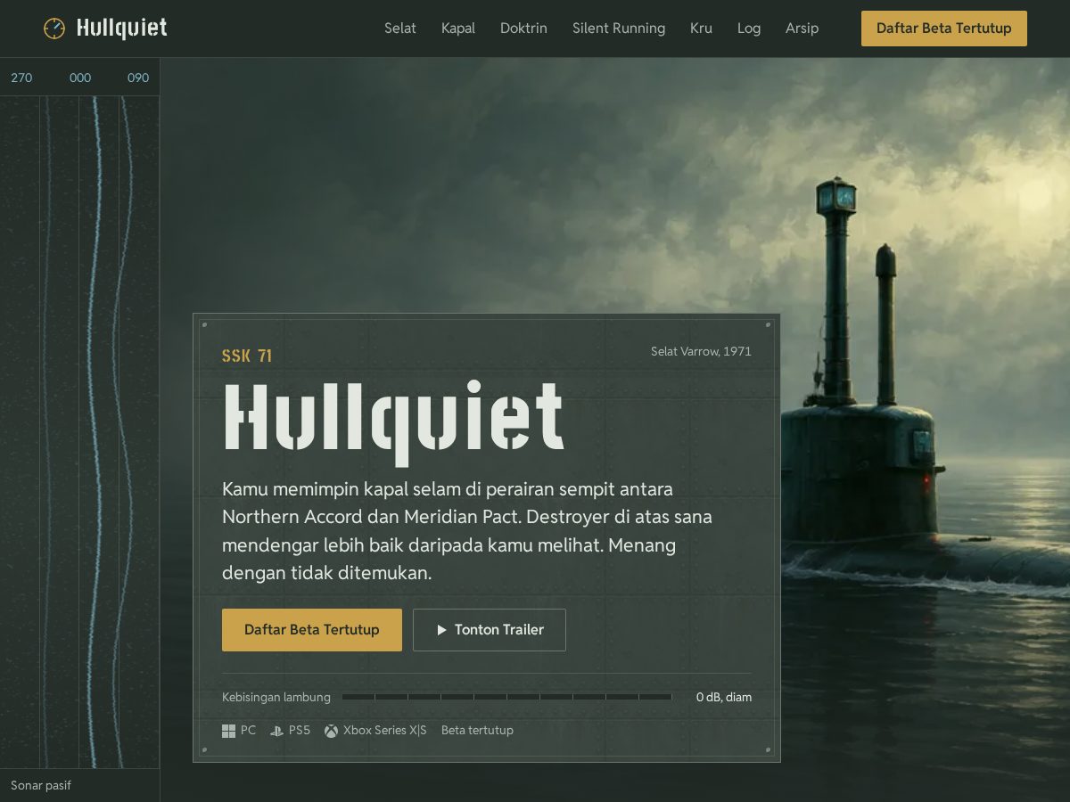 Landing-page snapshot of hullquiet.com