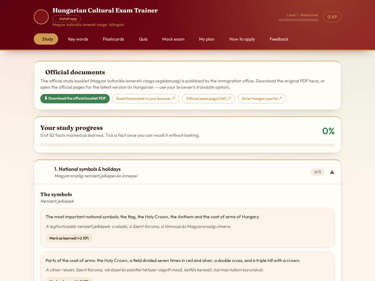 Landing-page snapshot of hungarianhelper.live