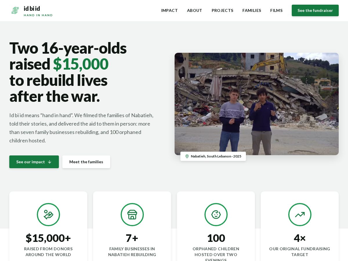 Landing-page snapshot of idbiid.com