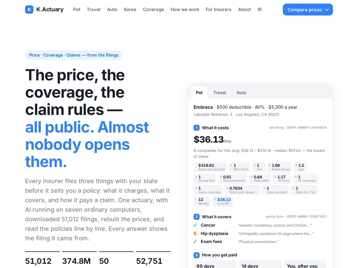 Landing-page snapshot of kactuary.com