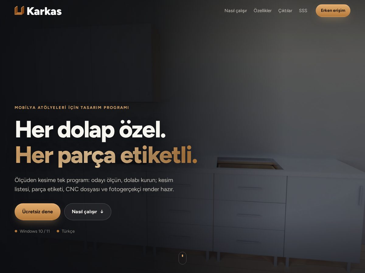 Landing-page snapshot of karkascad.net