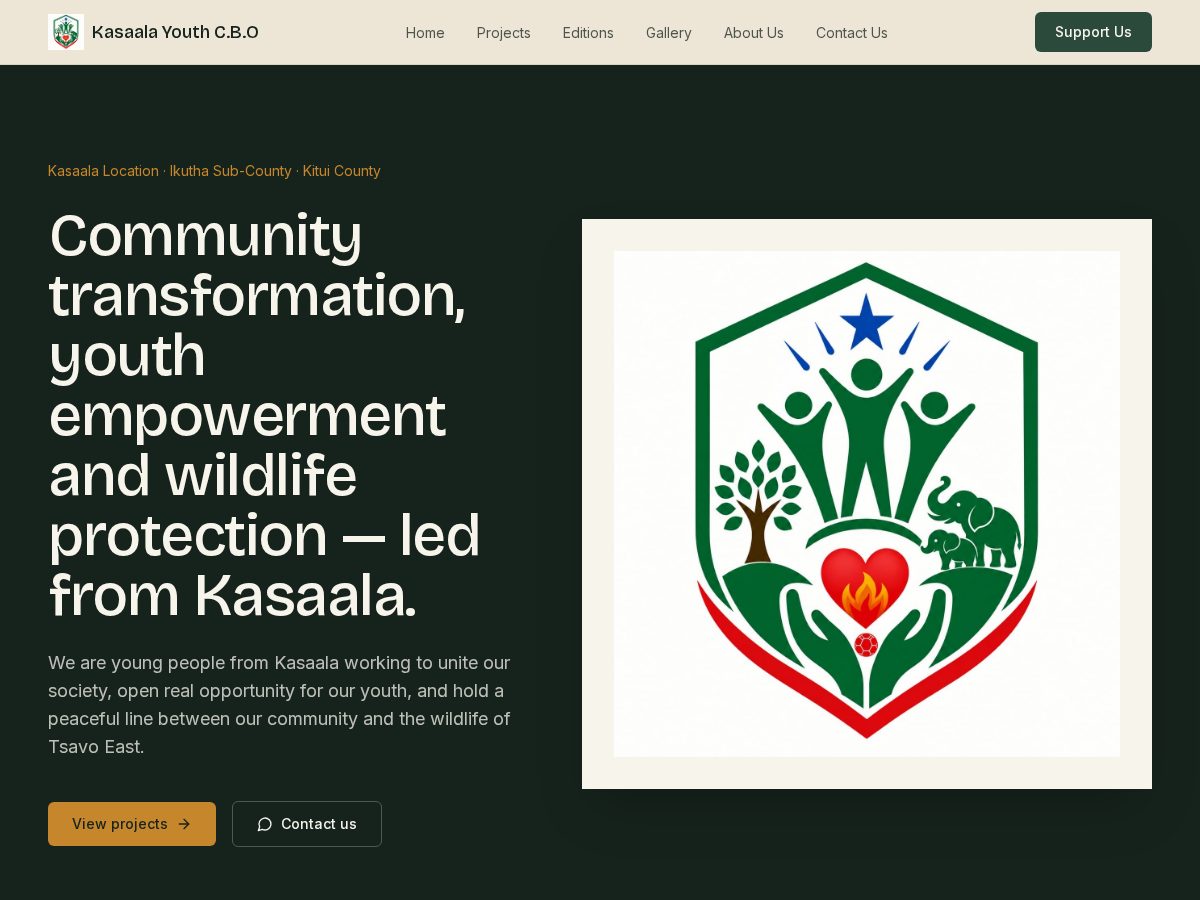Landing-page snapshot of kasaalacbo.org
