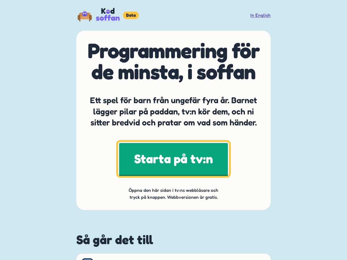 Landing-page snapshot of kodsoffan.com