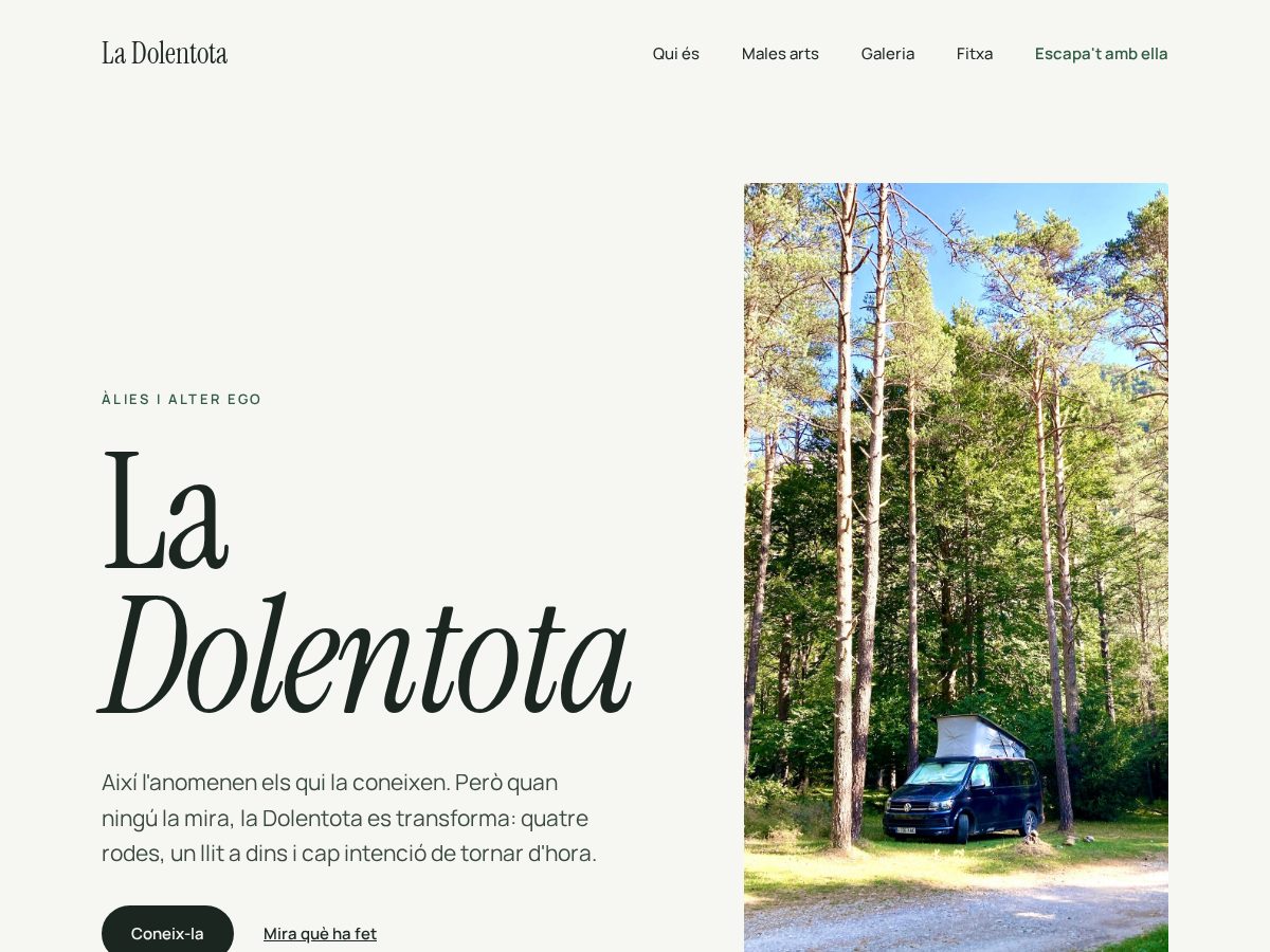 Landing-page snapshot of ladolentota.com