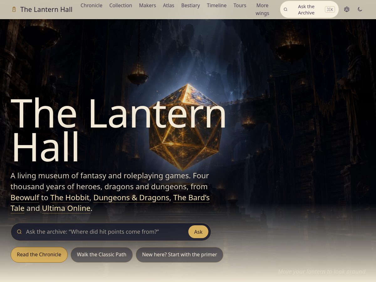 Landing-page snapshot of lanternhall.org