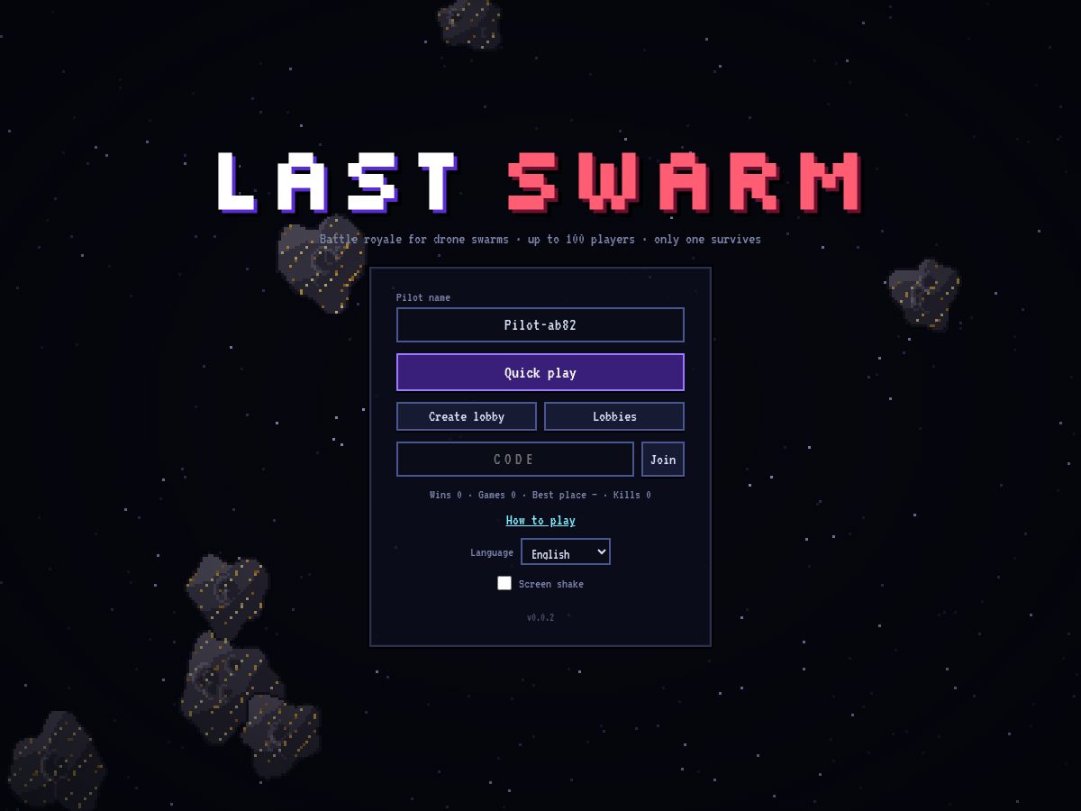 Landing-page snapshot of lastswarm.com