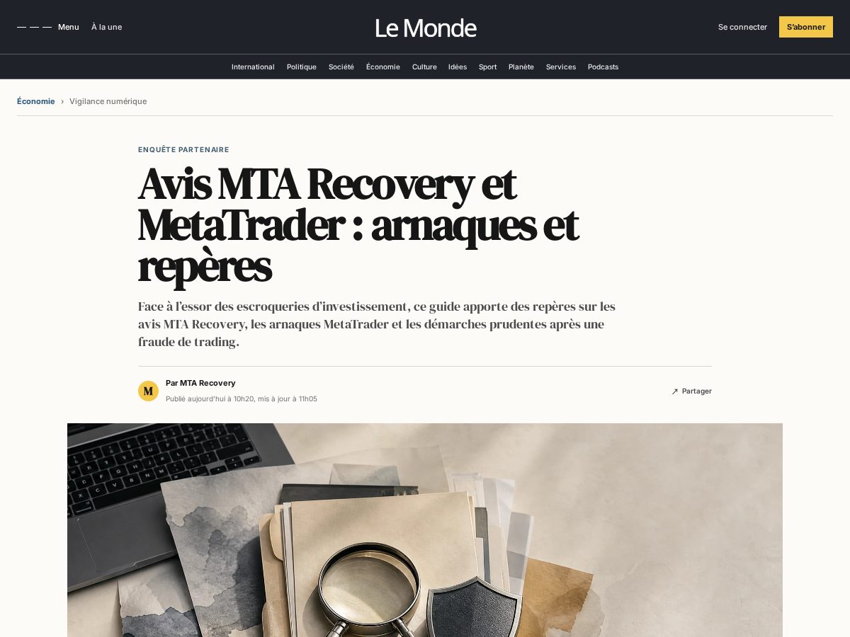 Landing-page snapshot of le-monde.fyi