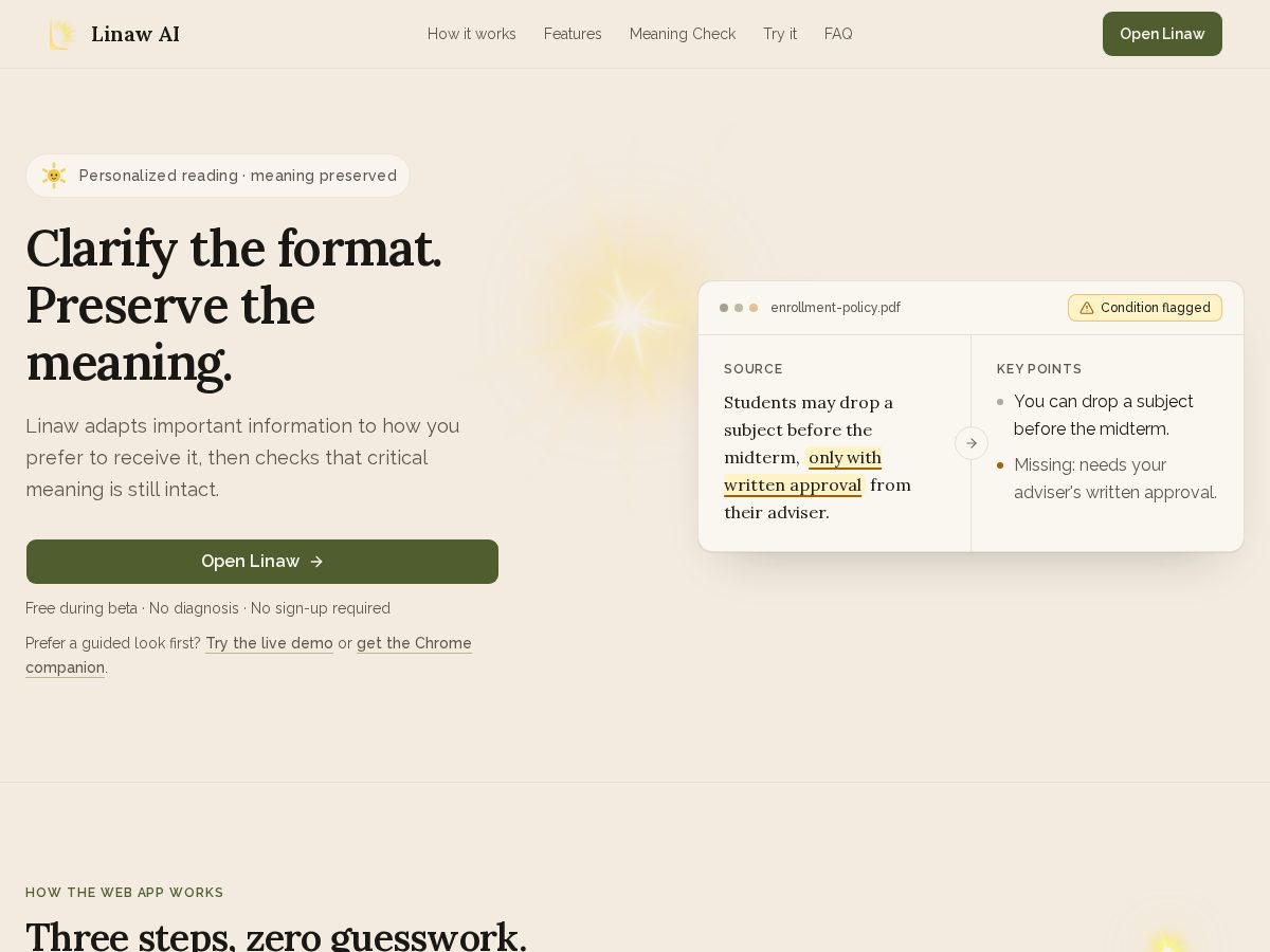 Landing-page snapshot of linawai.tech