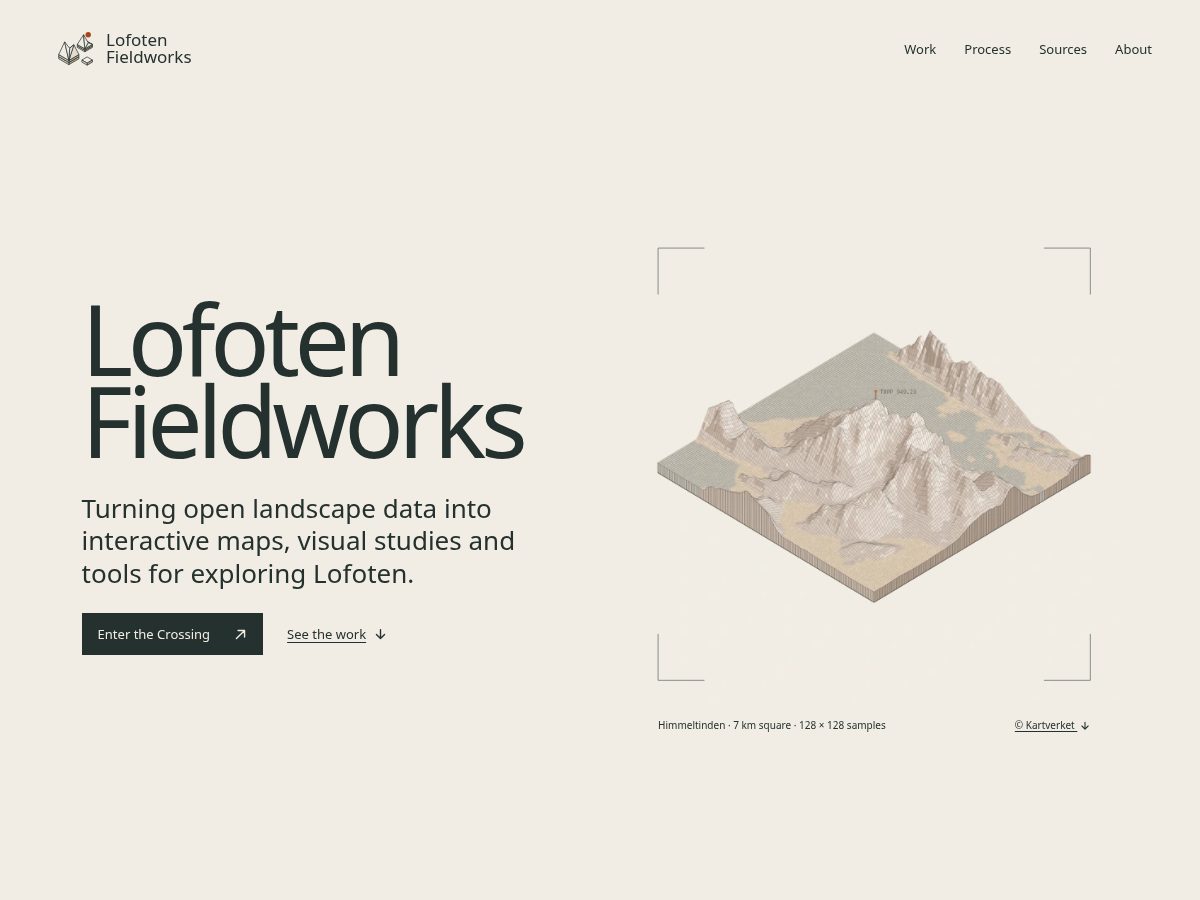 Landing-page snapshot of lofotenfieldworks.com