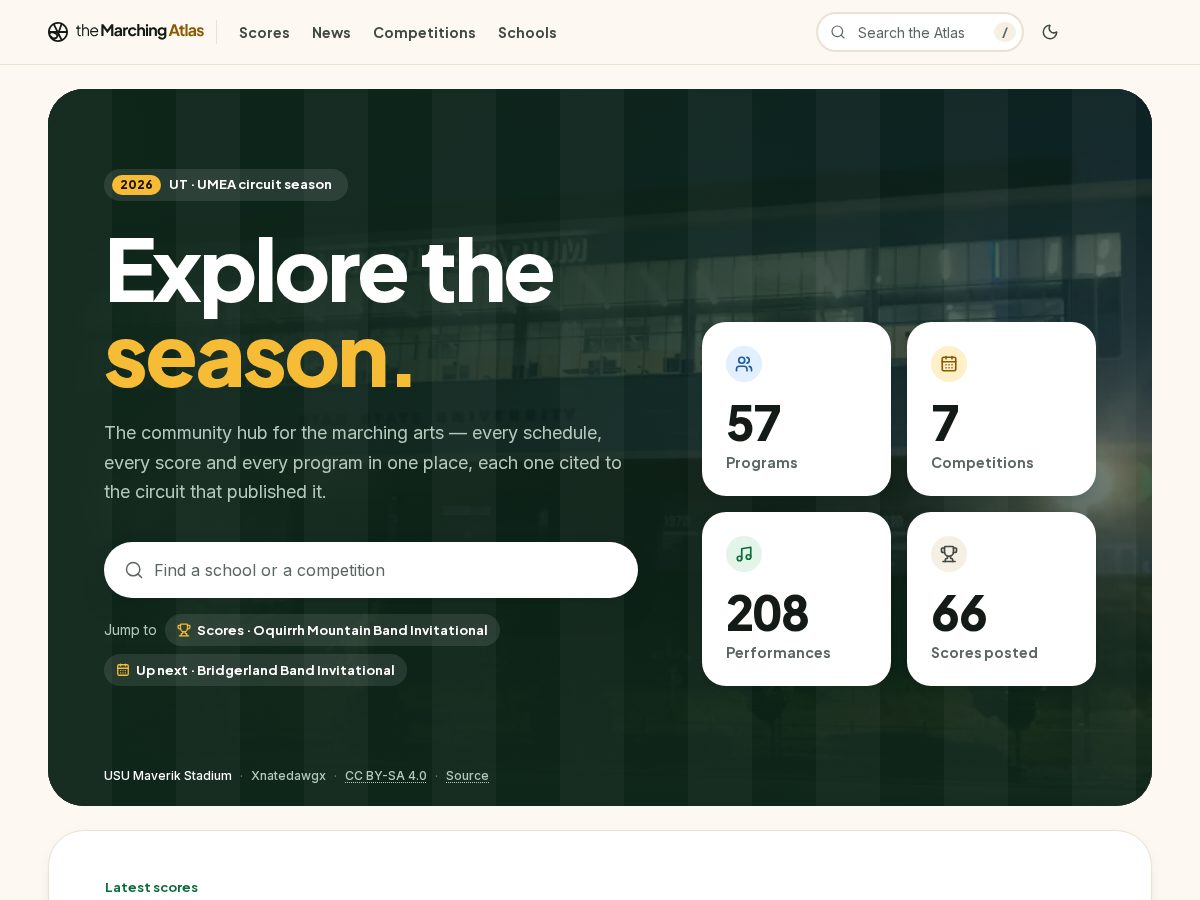 Landing-page snapshot of marchingatlas.org
